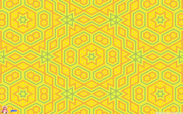 Yellow green pattern stars circles free wallpaper - medium preview image