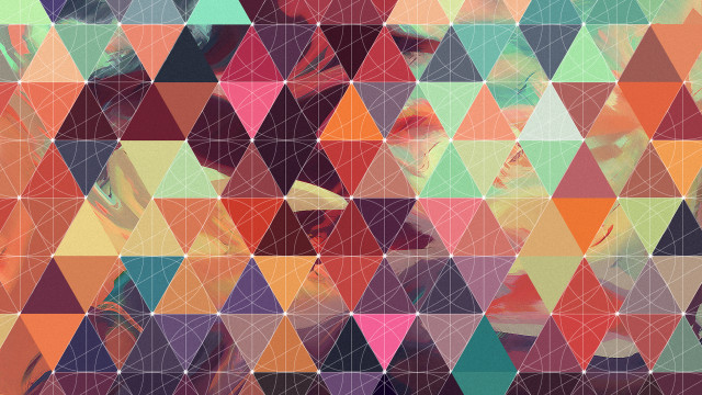 Woman face mosaic pattern triangles free wallpaper - medium preview image