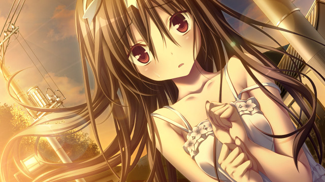 Girl long hair white dress #4 free wallpaper - medium preview image