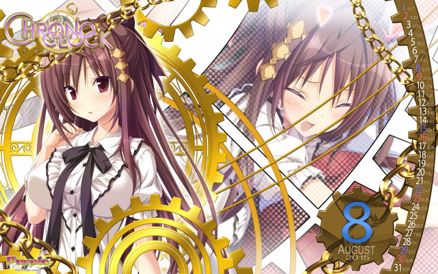 Anime couple clock gears characters #2 free wallpaper - medium preview image