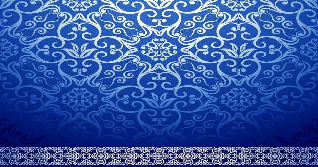 Blue white pattern border bottom free wallpaper - medium preview image