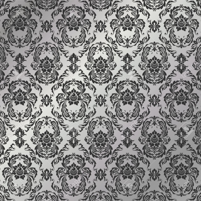 Black white floral pattern wallpaper free wallpaper - medium preview image