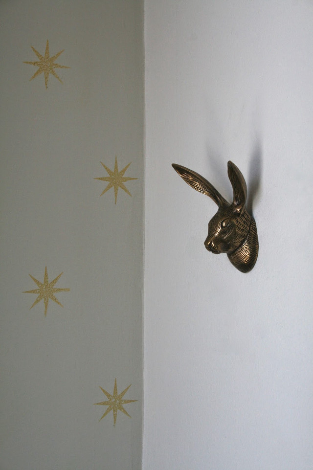 Metal rabbit head wall stars free wallpaper - medium preview image