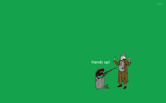 Man holding bbq trash can free wallpaper - medium preview image