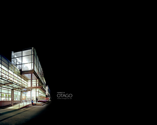Building windows lit night person free wallpaper - medium preview image