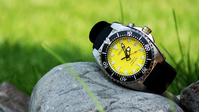 Watch rock grass green background free wallpaper - medium preview image
