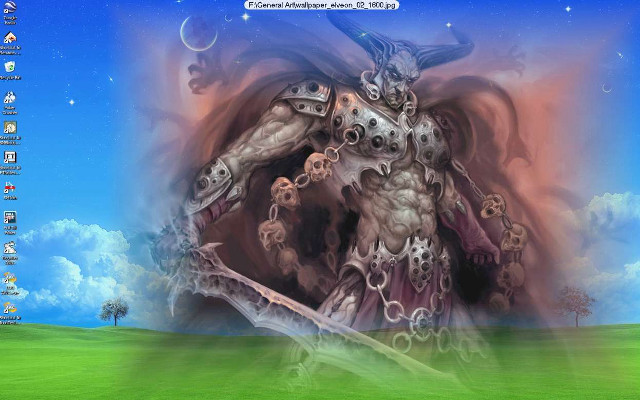 Computer screen painting man sword free wallpaper - medium preview image