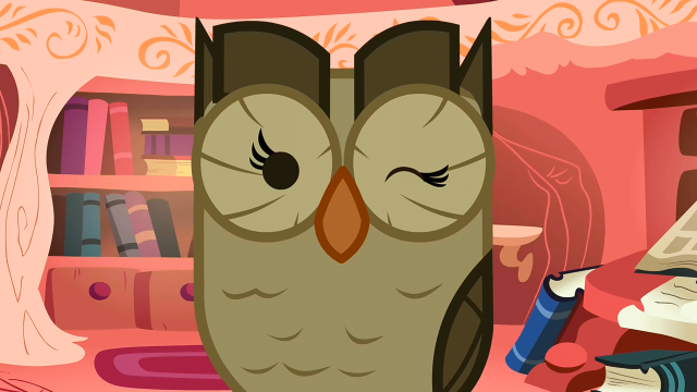 Cartoon owl book bookcase background free wallpaper - medium preview image