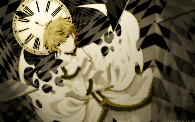 Man clock head white shirt free wallpaper - medium preview image