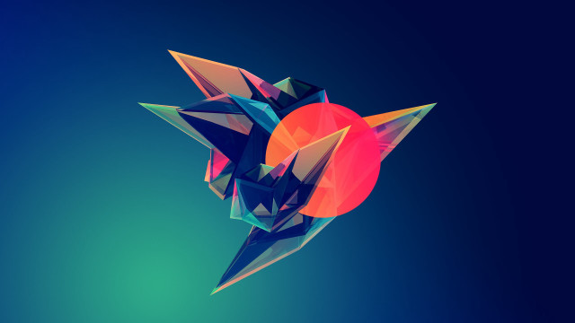 Colorful abstract design sun bird #4 free wallpaper - medium preview image