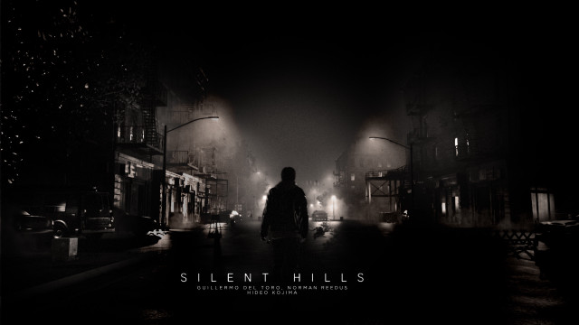 Man standing dark street night free wallpaper - medium preview image