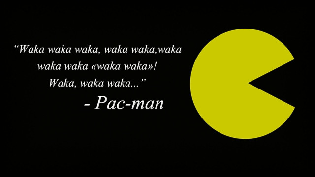 Black background yellow circle pacman free wallpaper - medium preview image