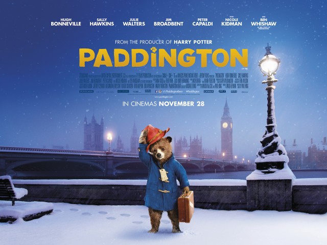 Paddington bear snow lamppost clock free wallpaper - medium preview image