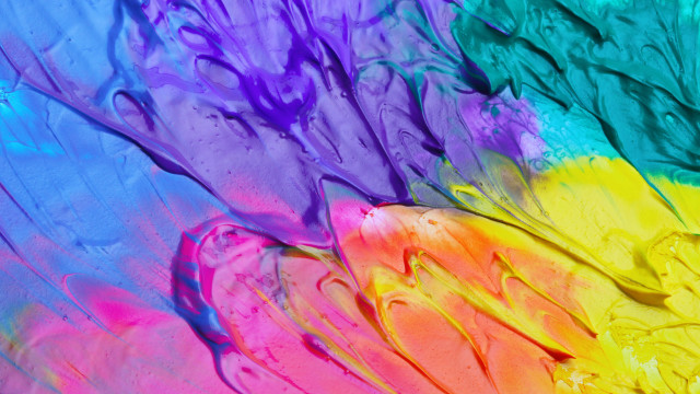 Multicolored liquid closeup white background free wallpaper - medium preview image