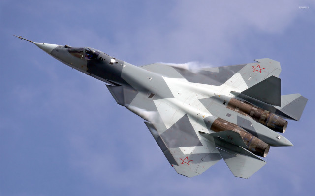 Fighter jet blue sky clouds #24 free wallpaper - medium preview image