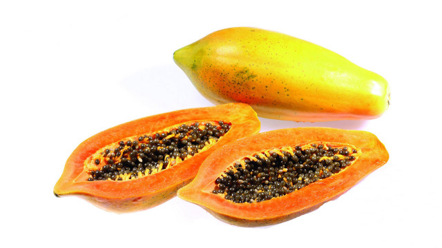 Papaya banana yellow pod white free wallpaper - medium preview image