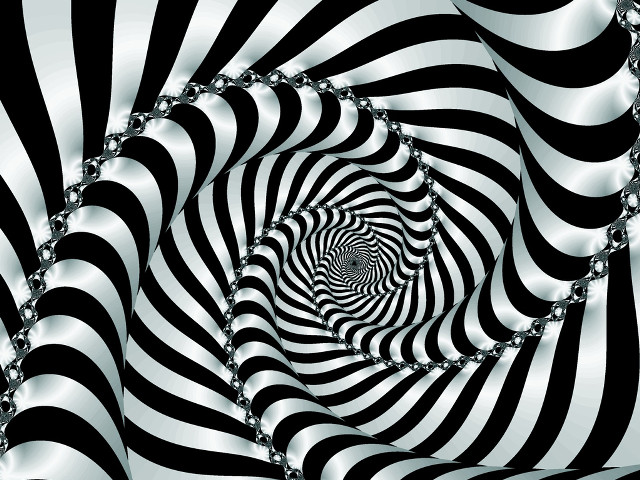 Black white spiral chain link free wallpaper - medium preview image