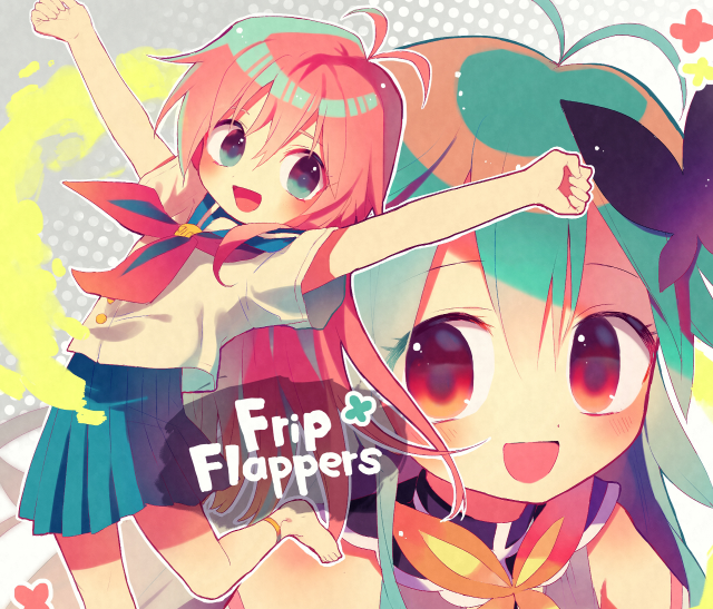 Anime girls green hat polka free wallpaper - medium preview image