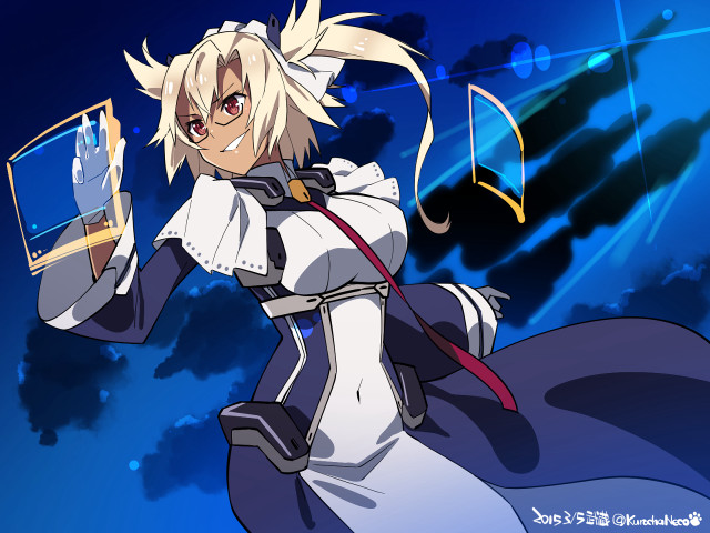 Woman white dress laptop blue free wallpaper - medium preview image