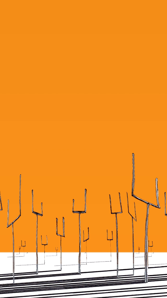 Metal poles orange white strip free wallpaper - medium preview image