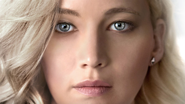 Blonde woman blue eyes serious free wallpaper for desktop - medium preview image