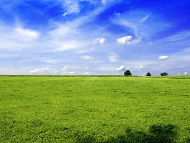 Green field blue sky clouds #64 free wallpaper - medium preview image
