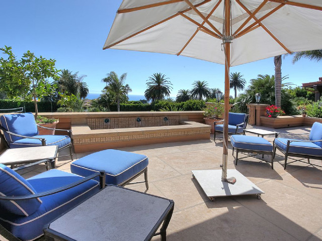 Patio blue chairs umbrella fire free wallpaper - medium preview image