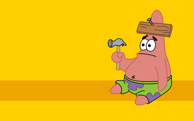 Cartoon character sitting hammer hat free wallpaper - medium preview image