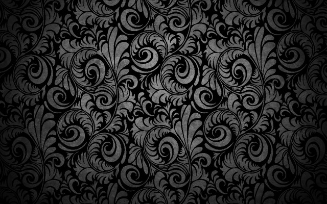 Black white wallpaper swirls leaves #3 free wallpaper - medium preview image