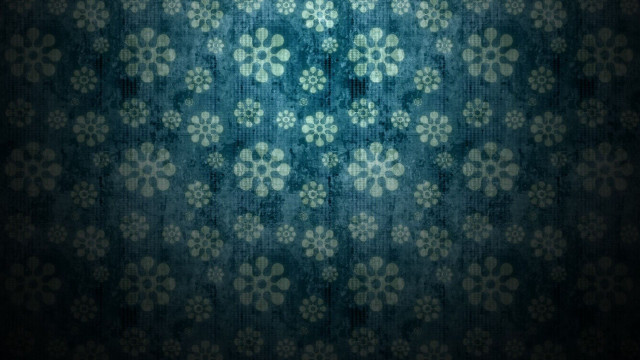 Blue black background flower pattern free wallpaper - medium preview image
