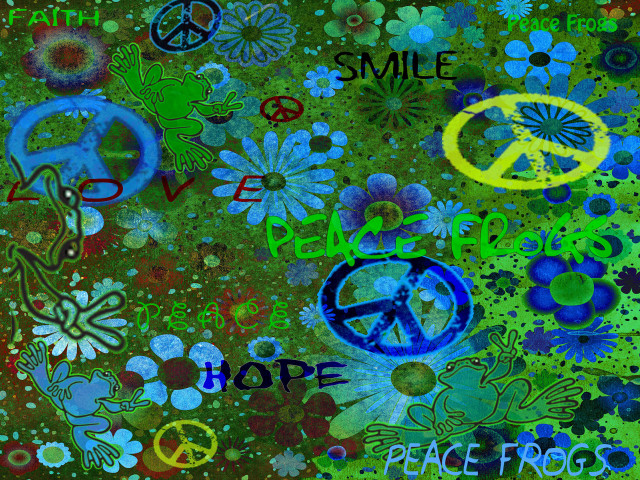 Peace flowers smile peace sign free wallpaper - medium preview image