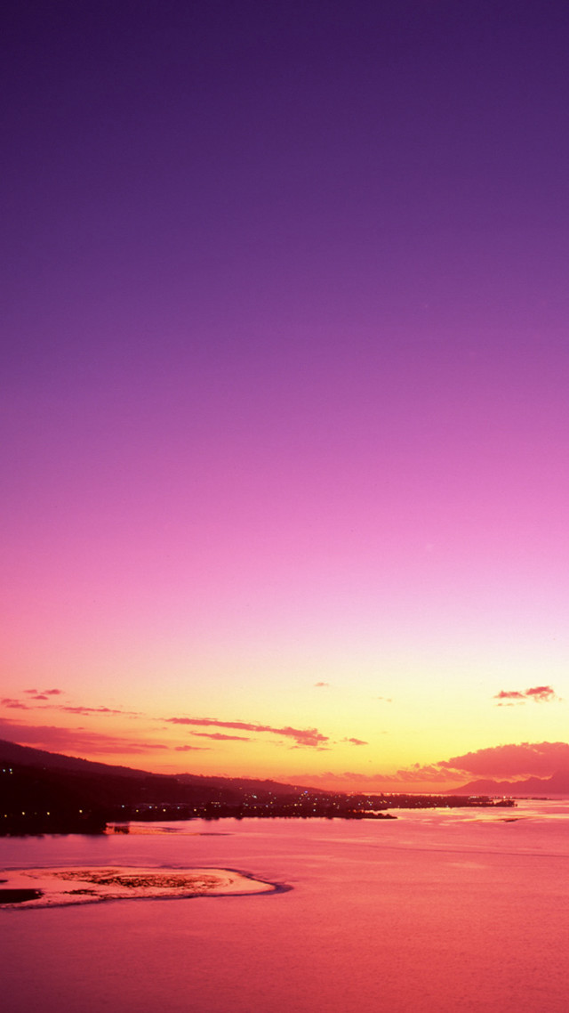 Plane purple sky sunset water free wallpaper - medium preview image