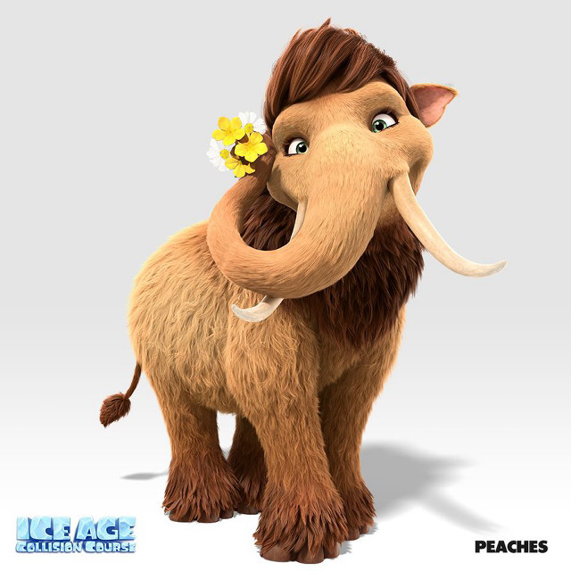 Cartoon mammoth flower peace language free wallpaper - medium preview image