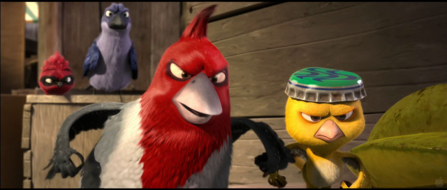 Angry birds cartoon wooden floor free wallpaper - medium preview image