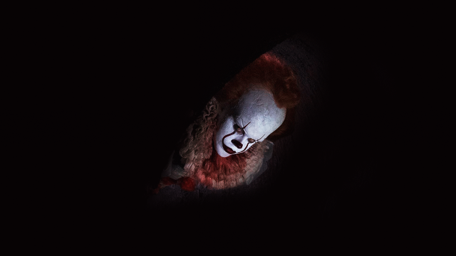Creepy clown red hair dark free wallpaper - medium preview image