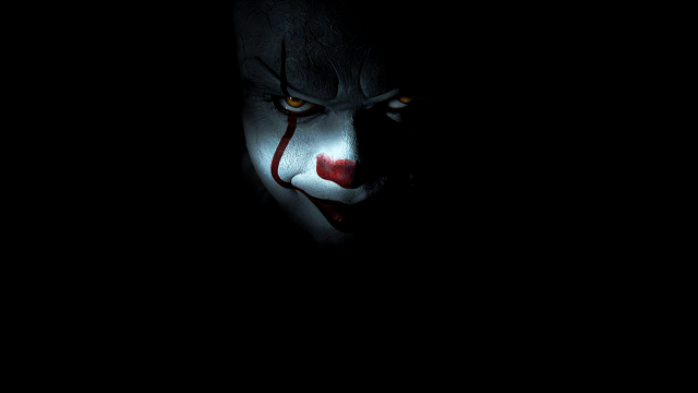 Creepy clown red nose yellow free wallpaper - medium preview image