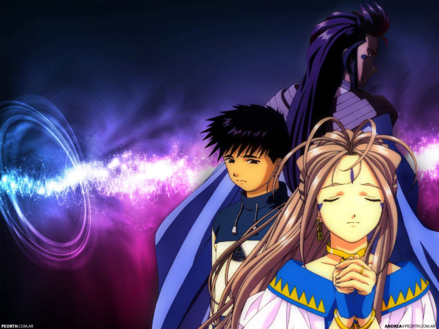 Anime couple purple background stars free wallpaper - medium preview image