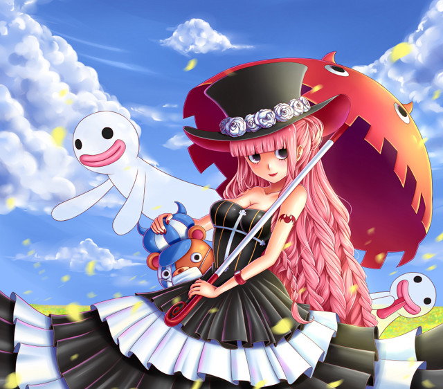 Woman dress stuffed animal umbrella free wallpaper - medium preview image