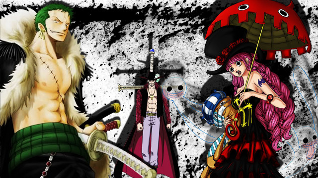 Anime characters swords demon fight free wallpaper - medium preview image