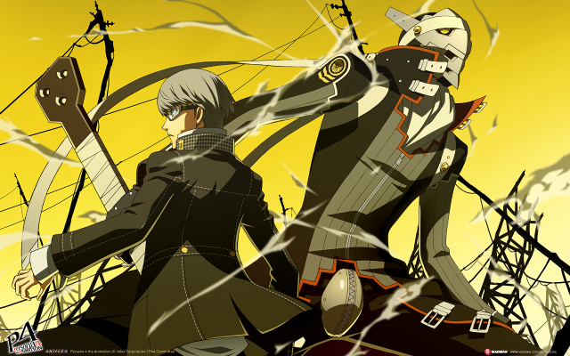 Anime characters swords yellow background #2 free wallpaper - medium preview image