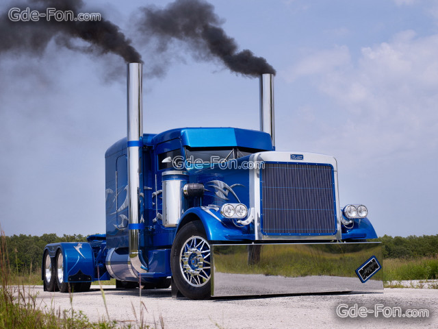 Blue truck black smoke blue free wallpaper - medium preview image