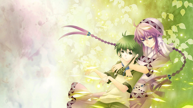 Anime characters sitting in tree free wallpaper - medium preview image