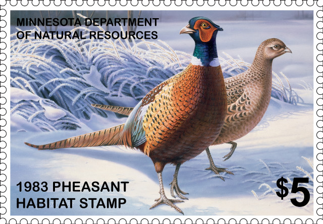 Stamp birds snowy landscape minnesota free wallpaper - medium preview image