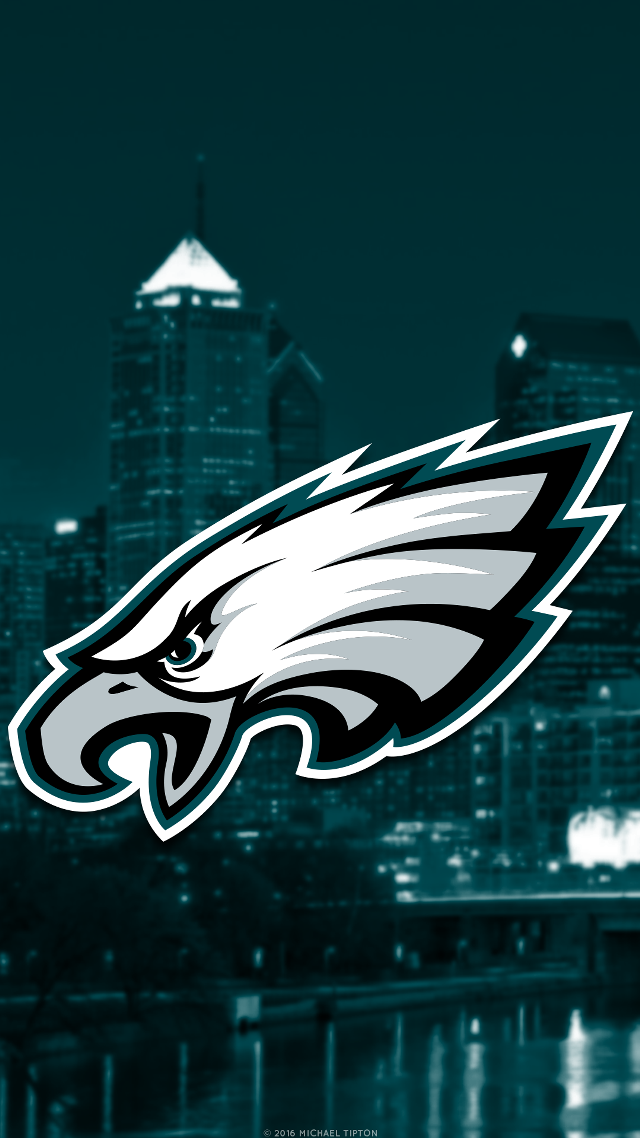 Philadelphia eagles logo city skyline free wallpaper - medium preview image
