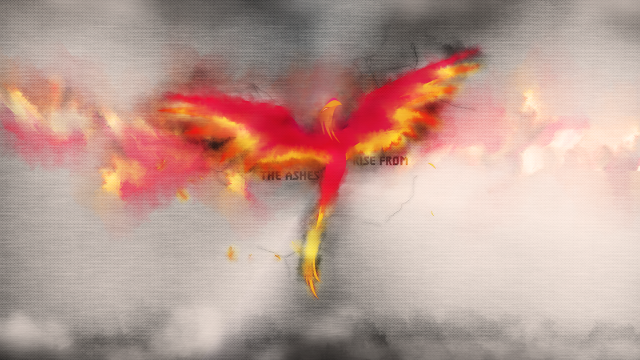 Red bird yellow wings flying free wallpaper - medium preview image