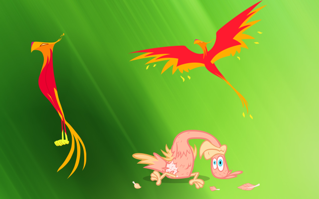 Birds flying green field above free wallpaper - medium preview image