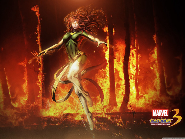 Woman green yellow outfit flying free wallpaper - medium preview image