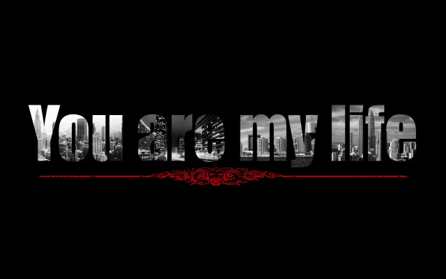 You are my life red free wallpaper - medium preview image