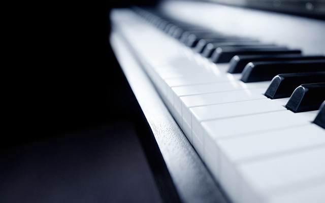 Piano keys black background white free wallpaper - medium preview image