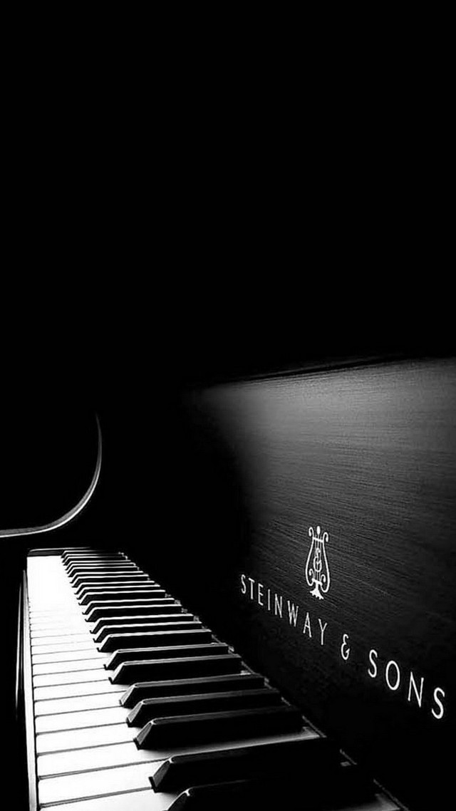 Piano logo dark background white free wallpaper - medium preview image